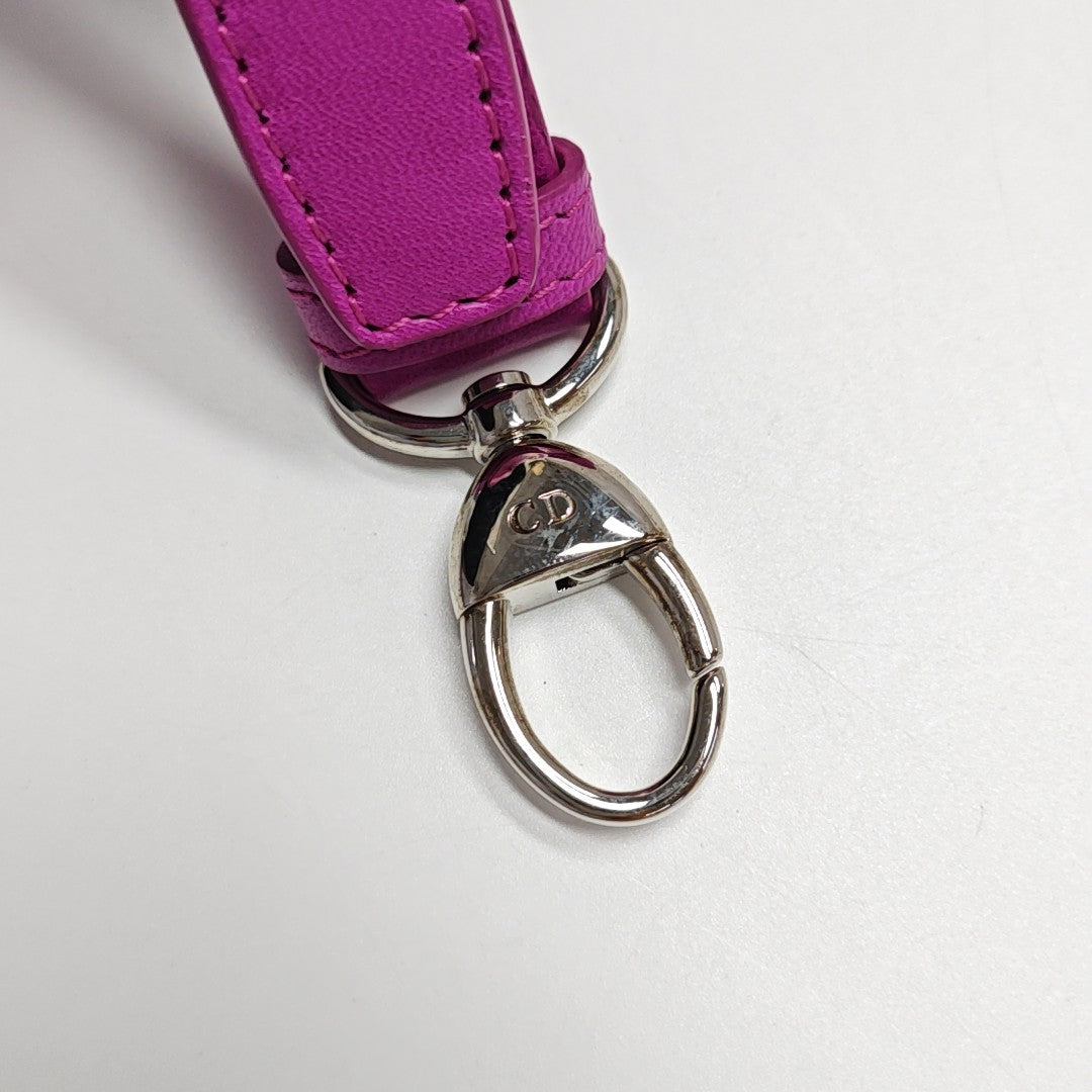 Cannage Calfskin Shoulder Bag Pink