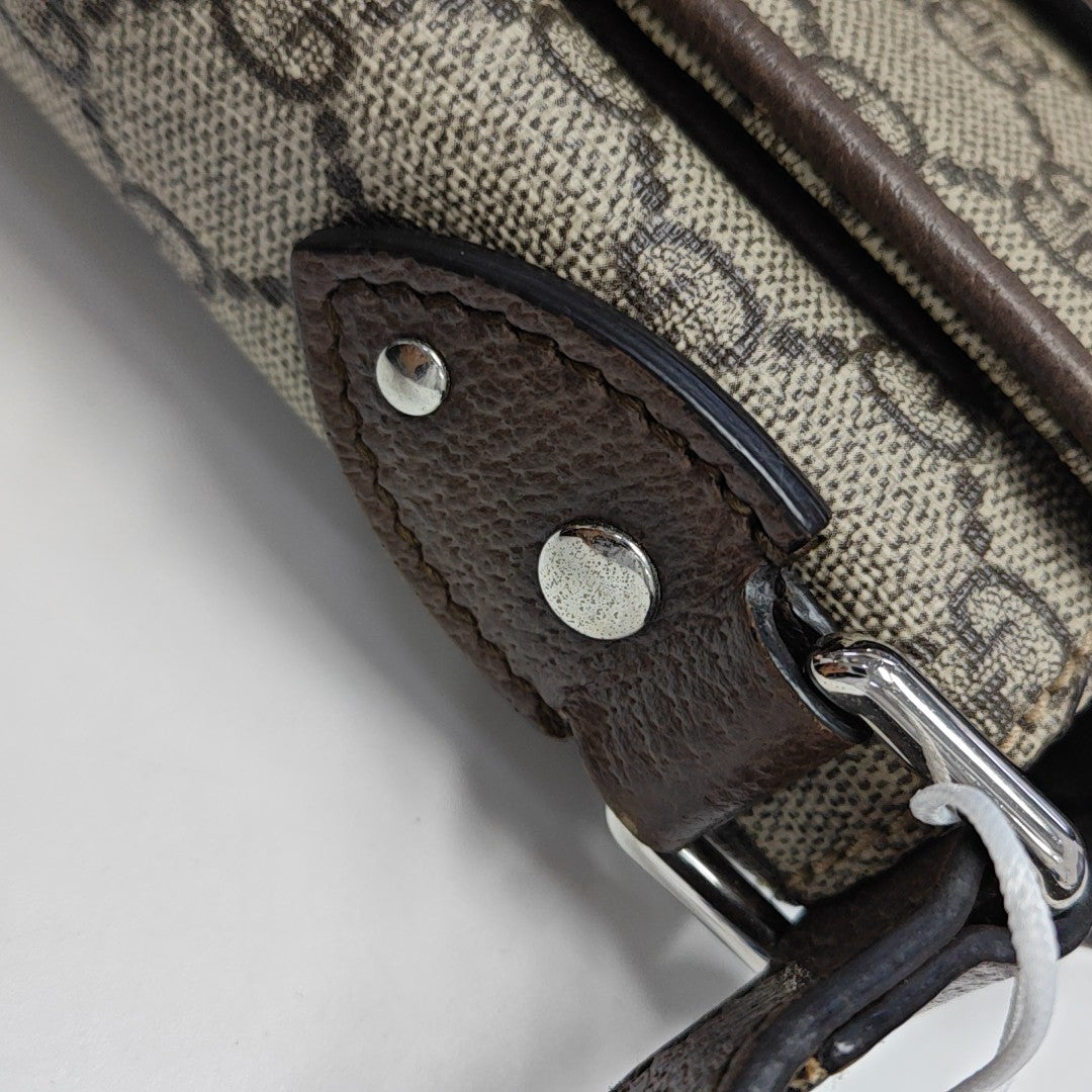 Monogram Coated Canvas Crossbody Bag Brown