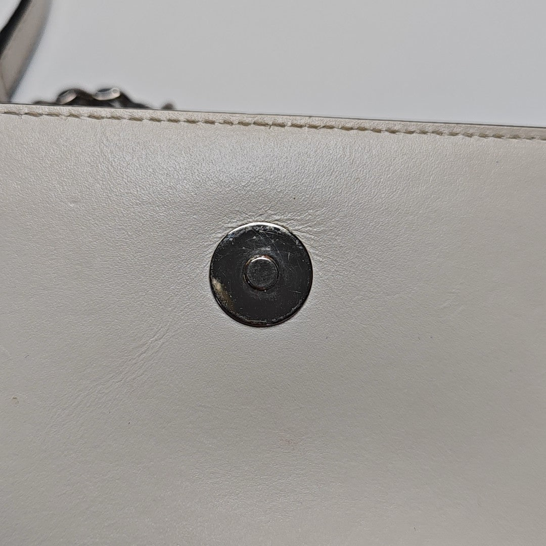 Calfskin Shoulder Bag White