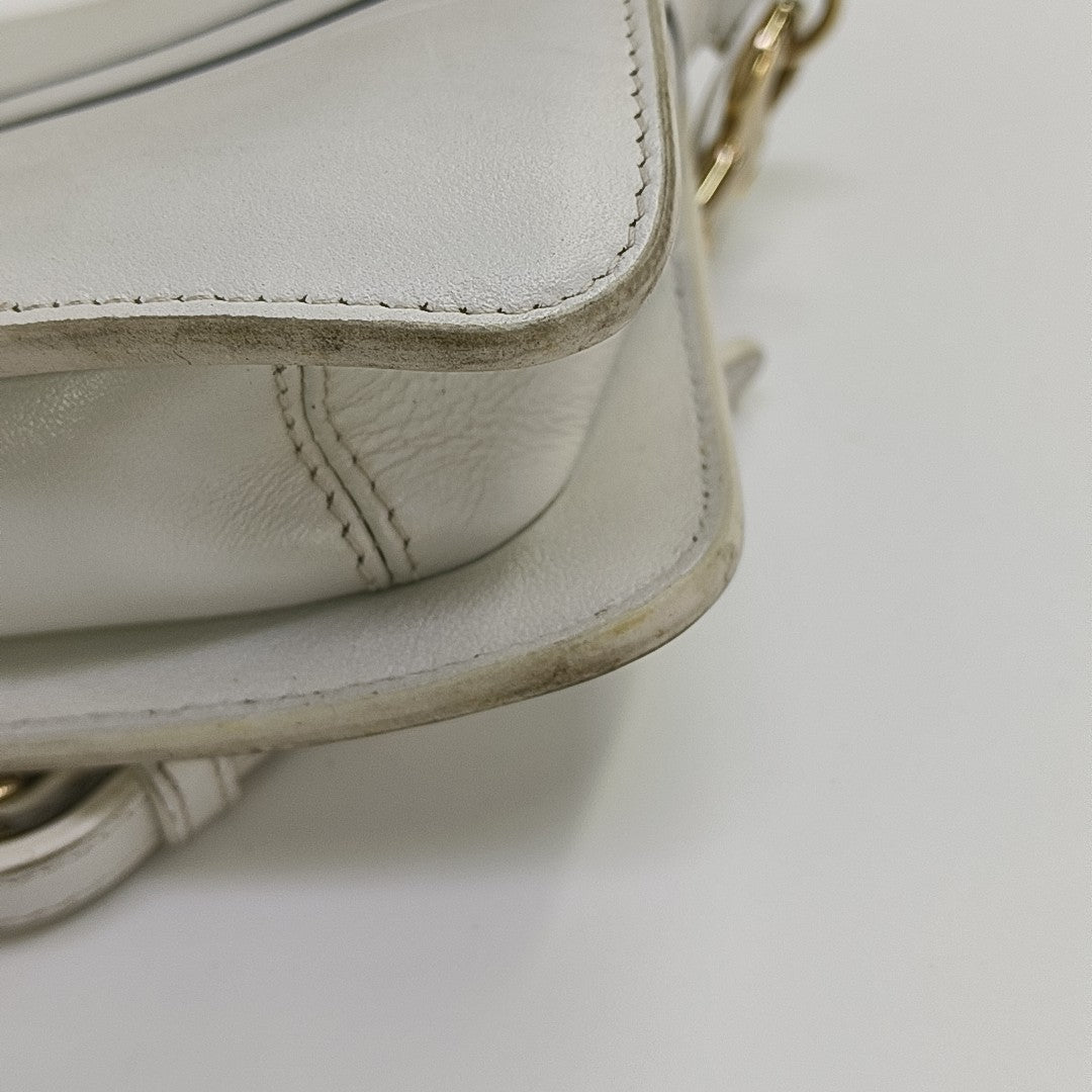 Calfskin Top Handle Bag White