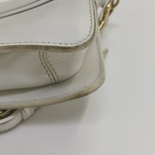 Calfskin Top Handle Bag White