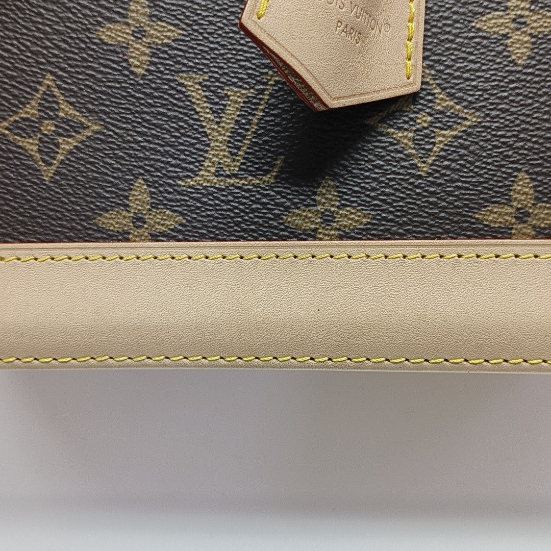 ALMA BB Monogram Coated Canvas Brown