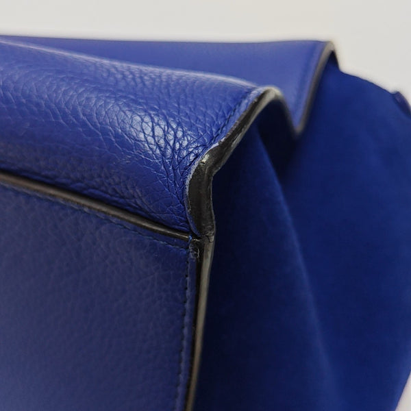 TRAPEZE Medium Calfskin Blue