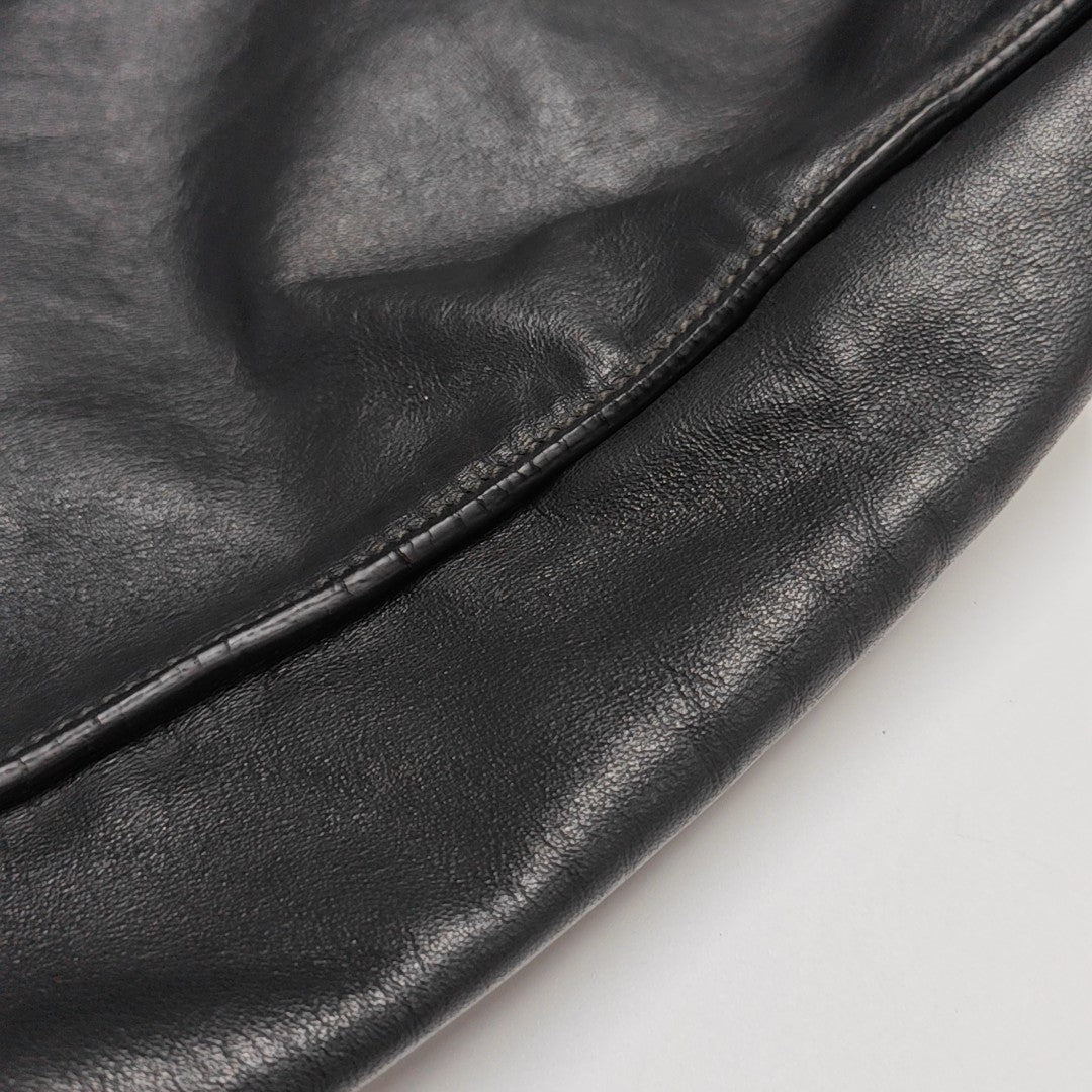 Calfskin Top Handle Bag Black