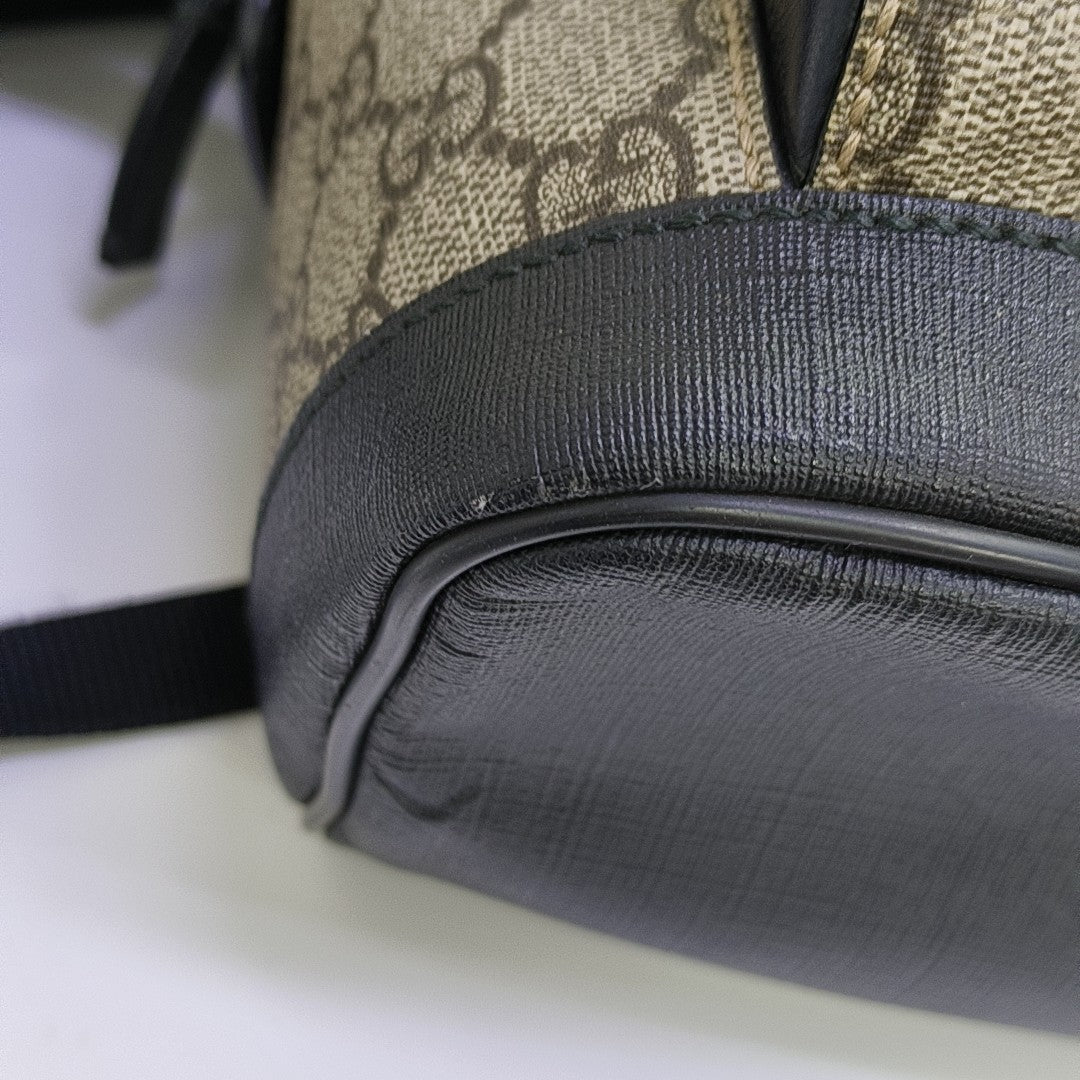 Monogram Coated Canvas Backpack Small Brown