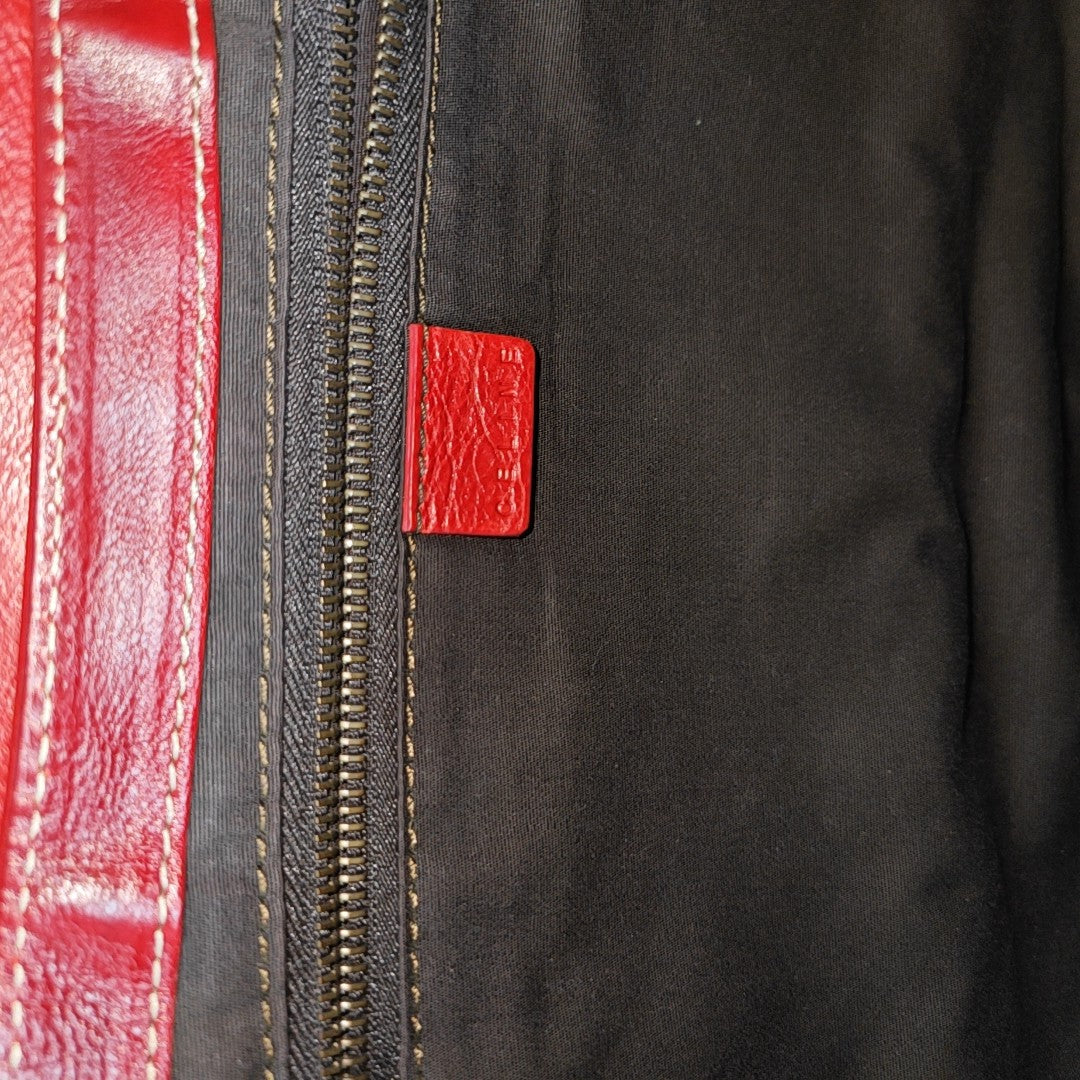 Calfskin Top Handle Bag Red
