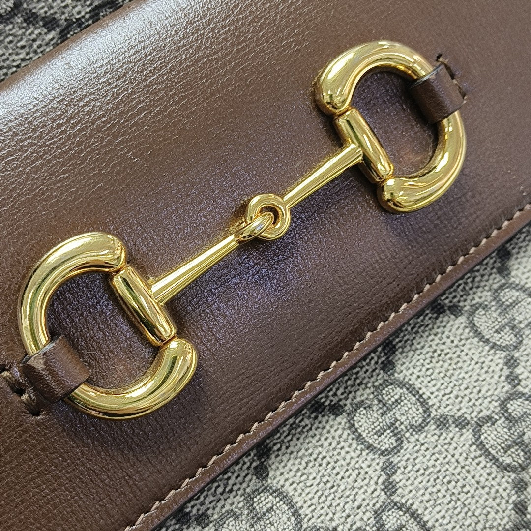 Horsebit 1955 Small Coated Canvas Beige
