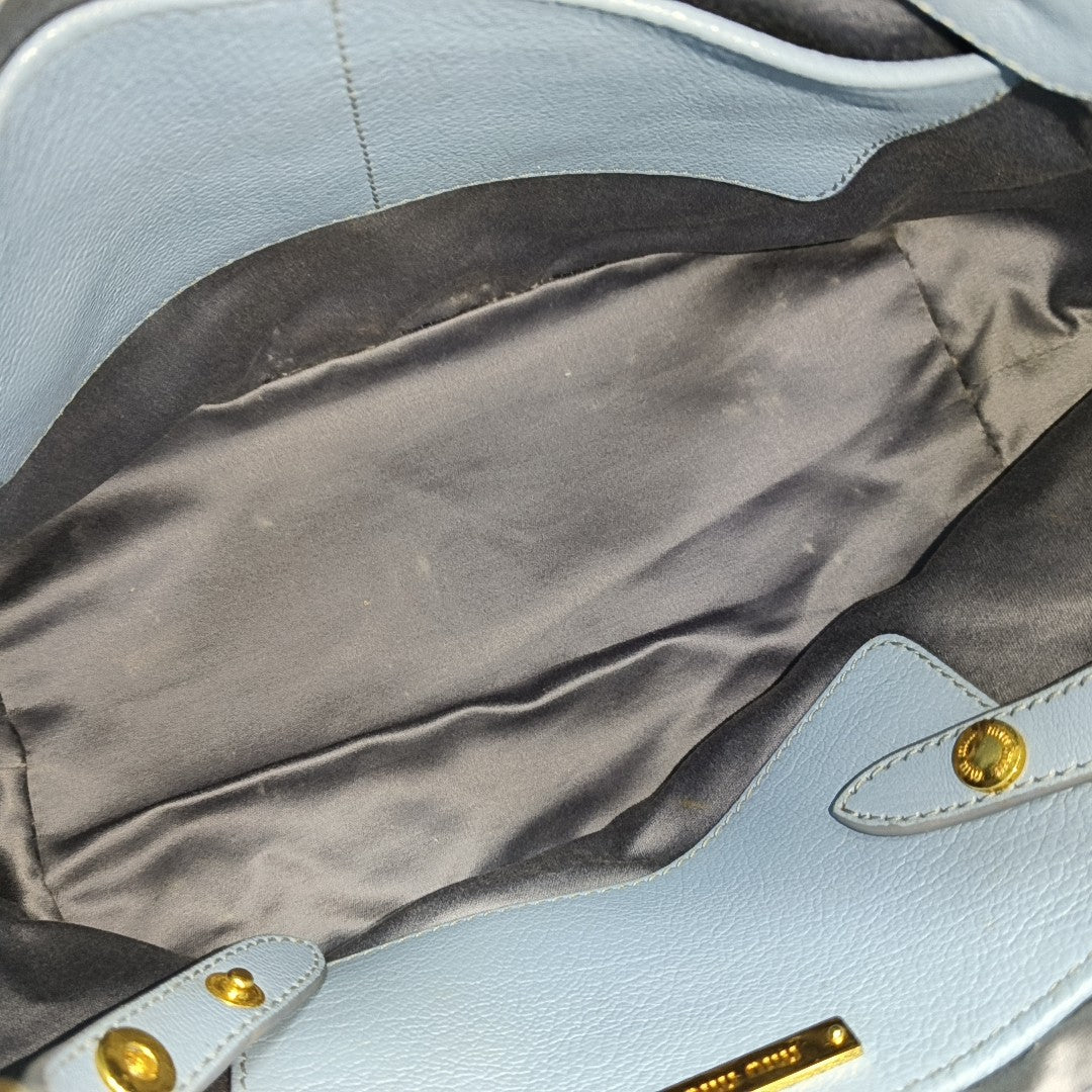 Calfskin Tote Bag Blue