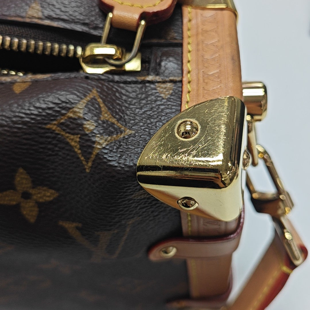 SIDE TRUNK MM Monogram Coated Canvas Brown