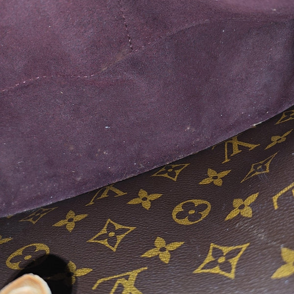 MONTAIGNE BB Monogram Coated Canvas Brown