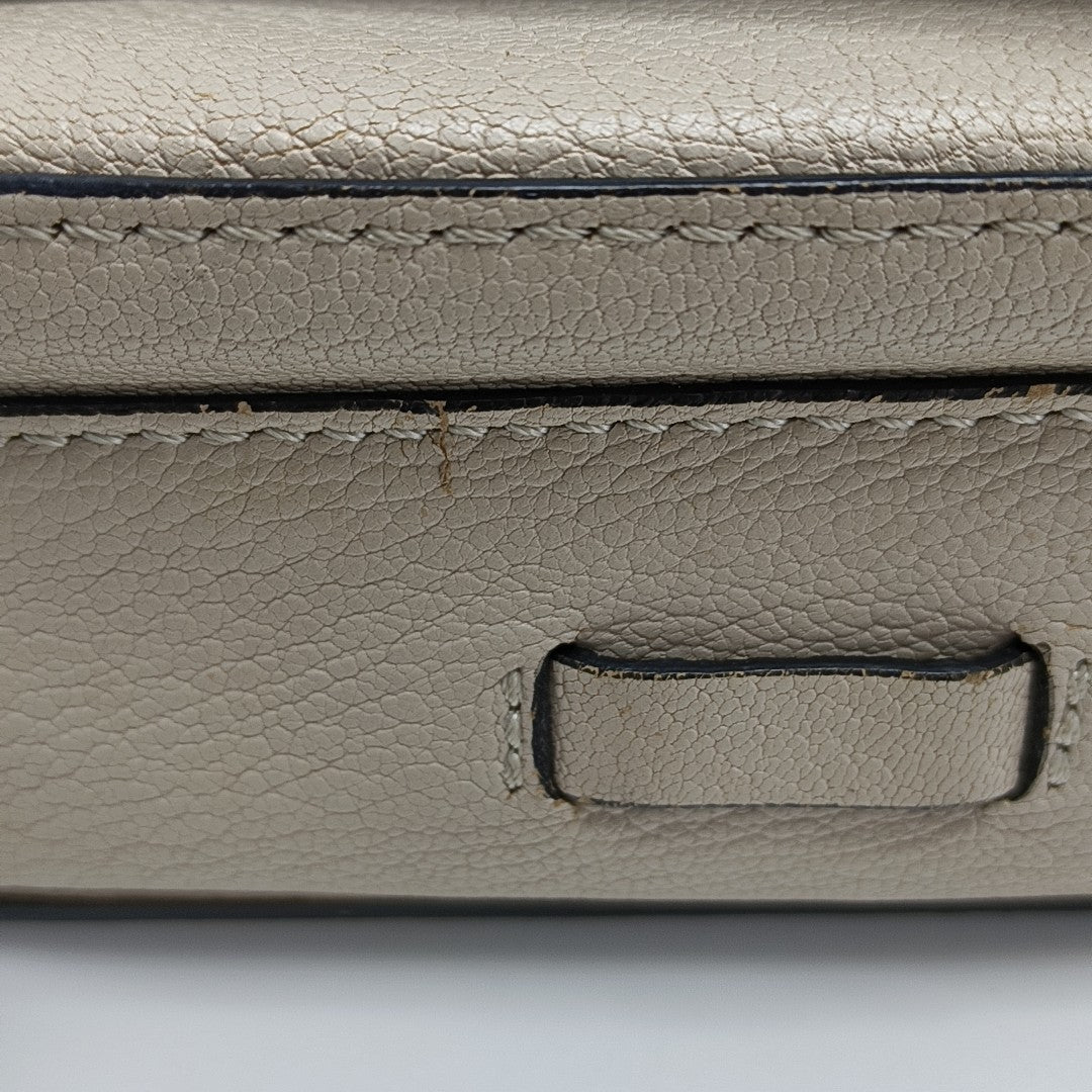 Square Stone Calfskin Beige