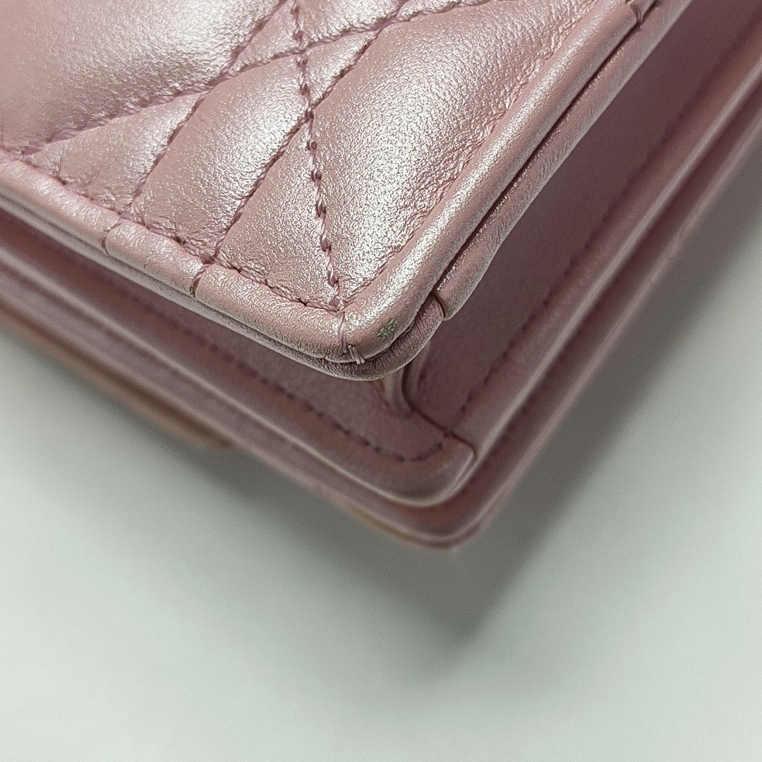 Lady Dior Mini Cannage Lambskin Pink