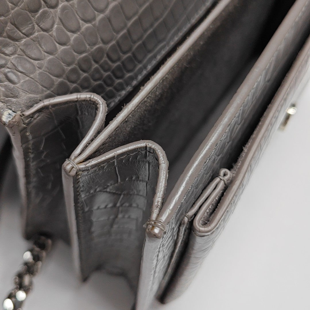 SUNSET Medium Calfskin Gray
