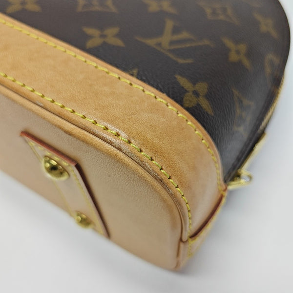 ALMA BB Monogram Coated Canvas Brown