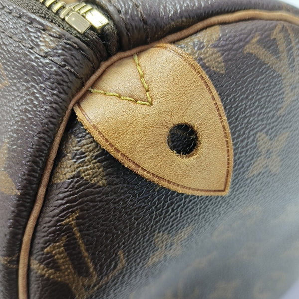 SPEEDY 30 Monogram Coated Canvas Brown