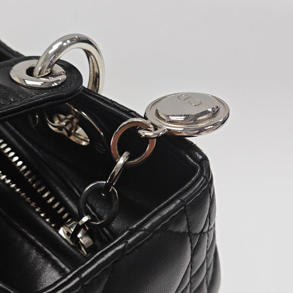 Lady Dior Medium Cannage Lambskin Black