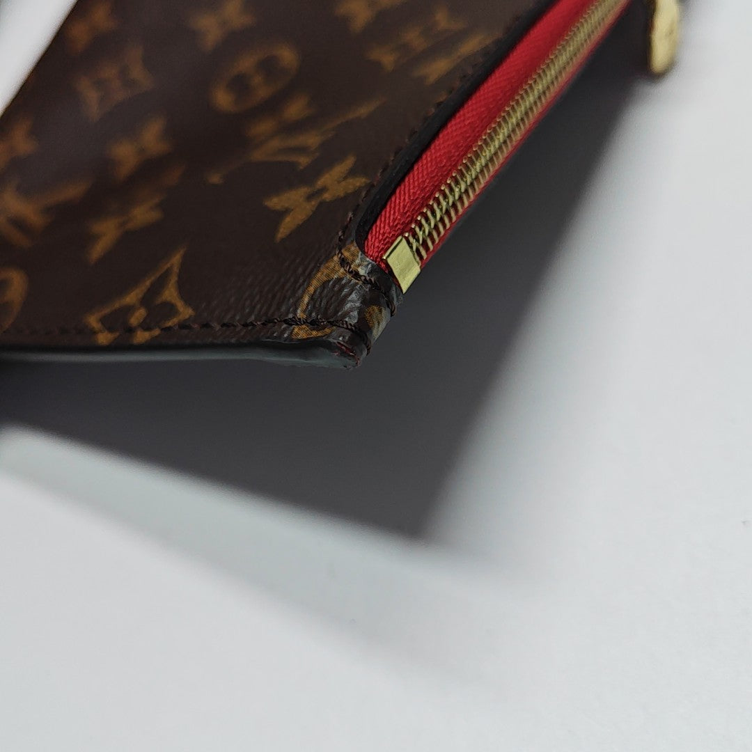 NEVERFULL MM Monogram Coated Canvas Brown