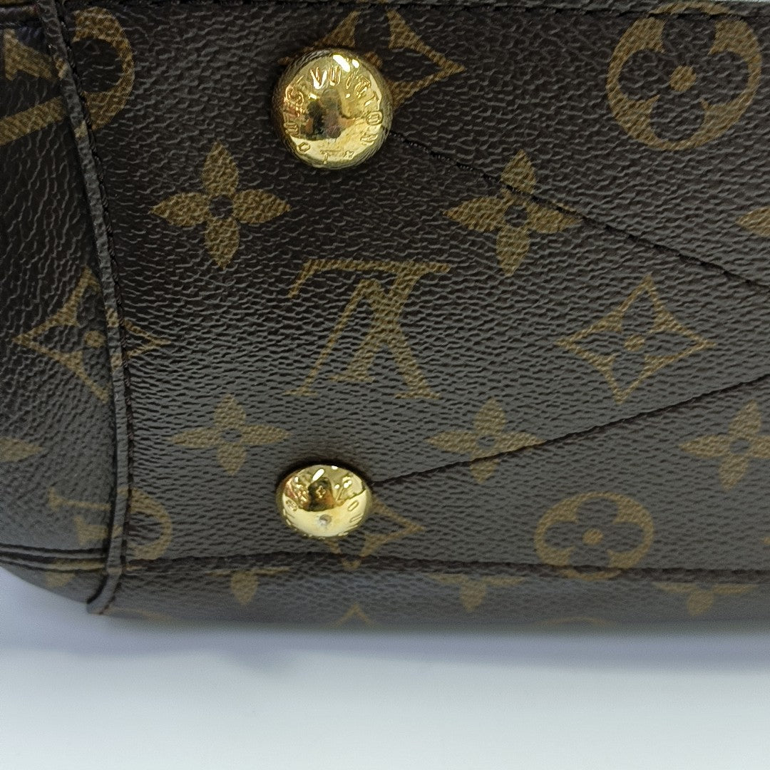 MONTAIGNE BB Monogram Coated Canvas Brown