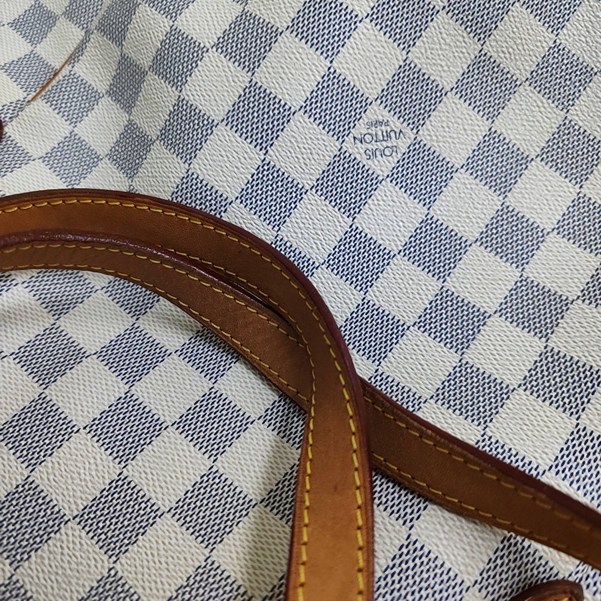 TOTALLY GM Damier Azur Coated Canvas White