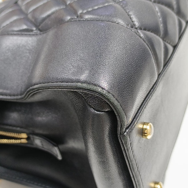 Quilted Lambskin Tote Bag Black