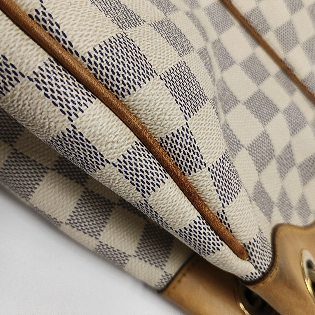 GALLIERA GM Damier Azur Coated Canvas White