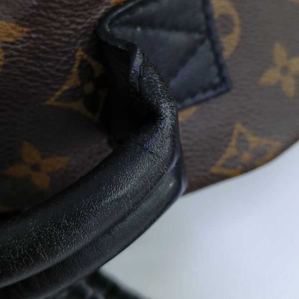 Monogram Coated Canvas Backpack Brown
