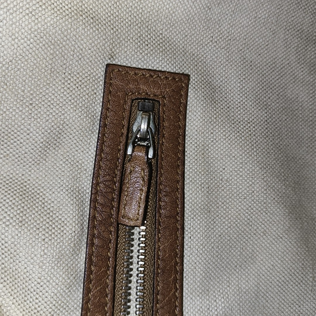 Monogram Canvas Shoulder Bag Beige