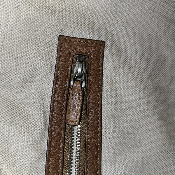 Monogram Canvas Shoulder Bag Beige