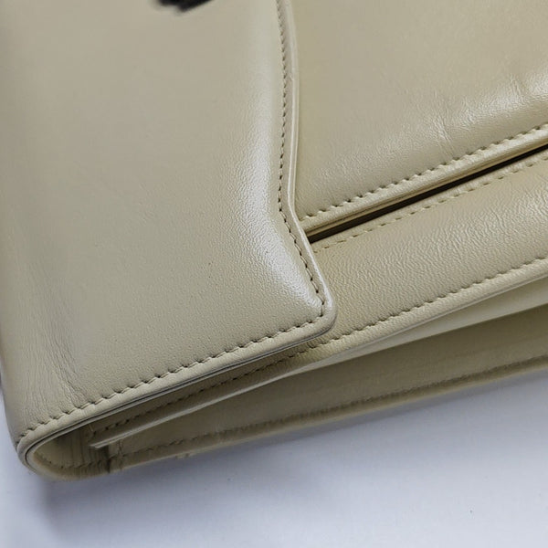 Calfskin Top Handle Bag Beige