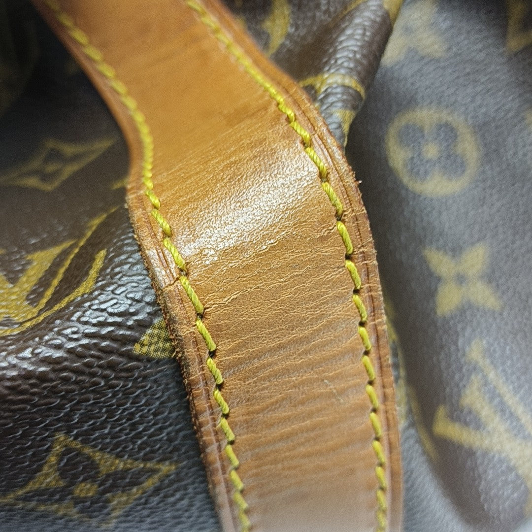 KEEPALL 50 Monogram Coated Canvas Brown