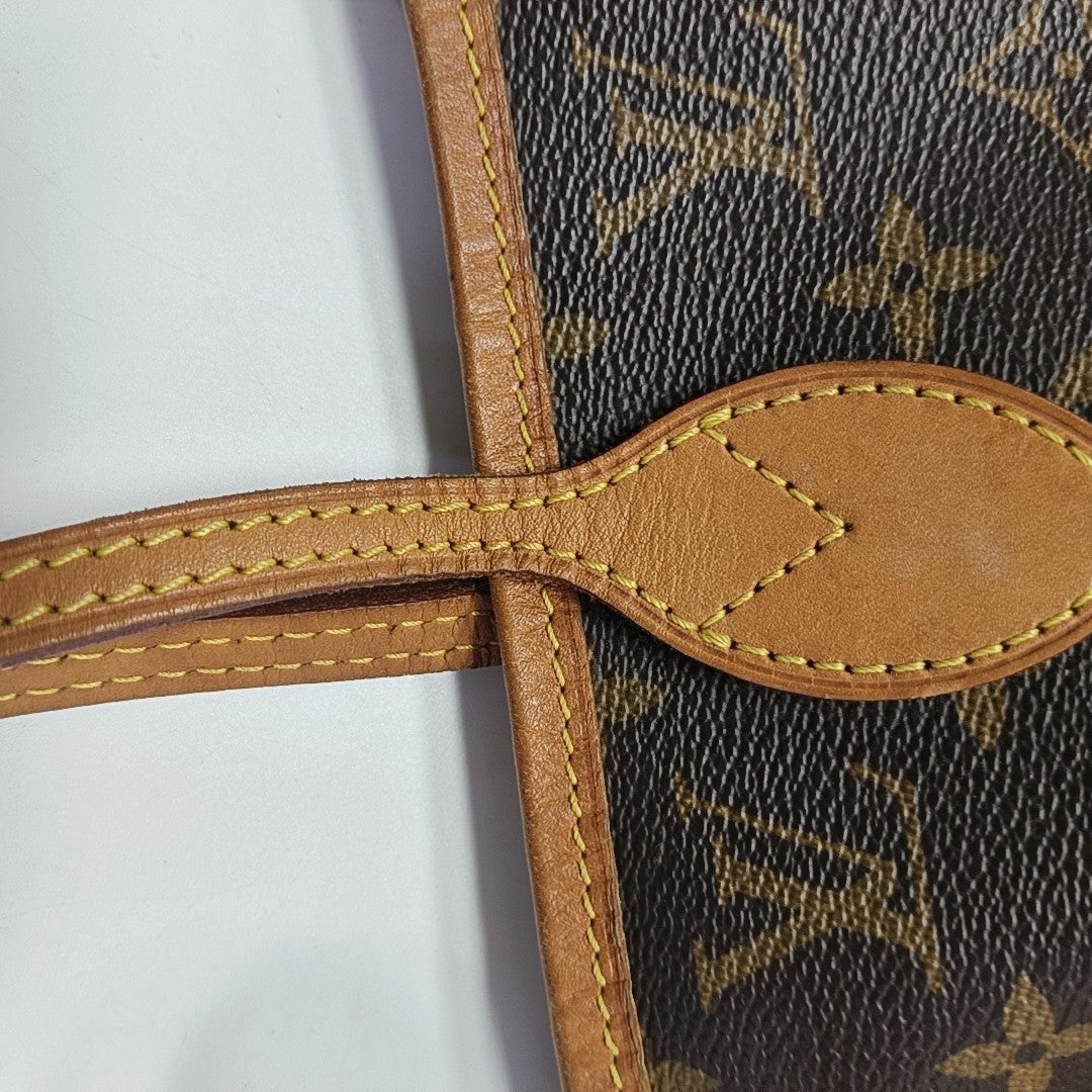 NEVERFULL MM Monogram Coated Canvas Brown