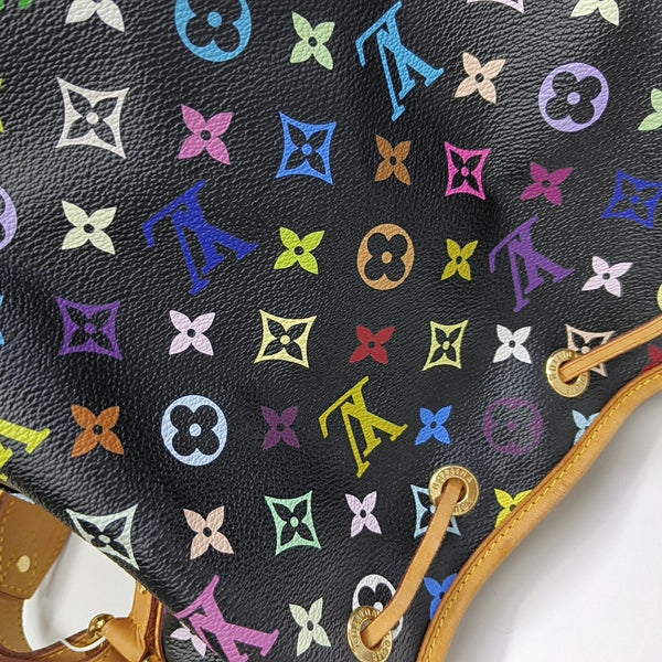 LV × TM NÉONOÉ MM Monogram Coated Canvas Black