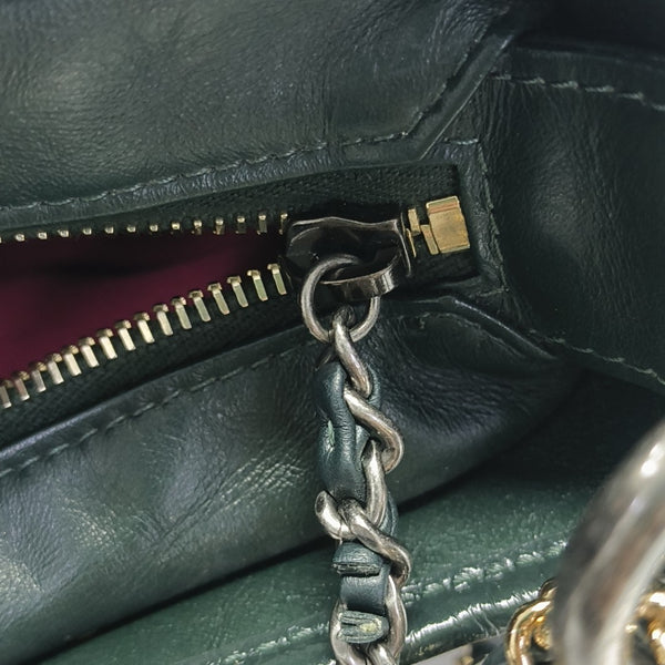 GABRIELLE Small Quilted Calfskin Green