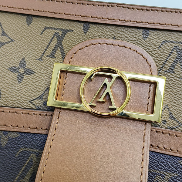 DAUPHINE MM Monogram Coated Canvas Brown