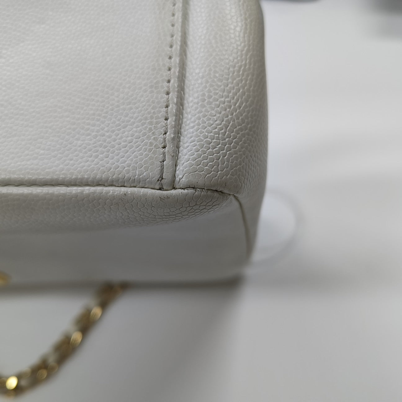 Calfskin Shoulder Bag White