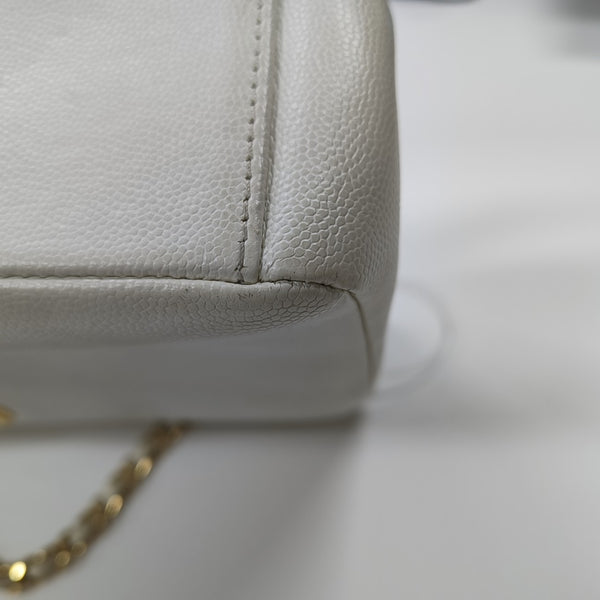 Calfskin Shoulder Bag White