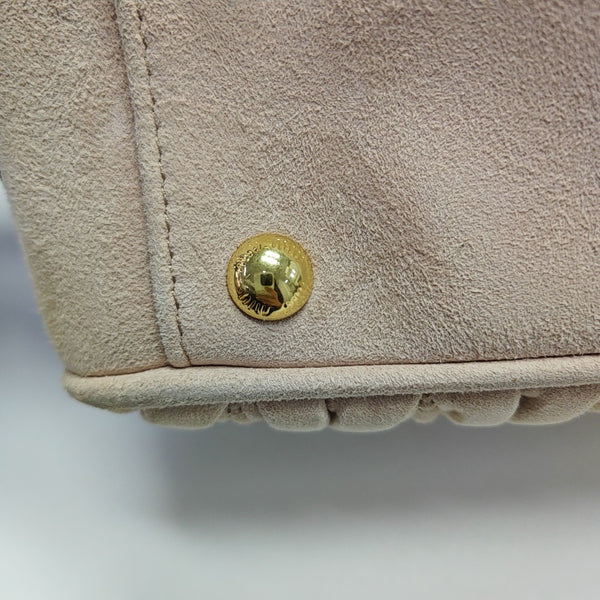 Arcadie Matelassé Small Quilted Suede Pink