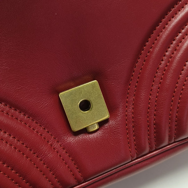 GG Marmont Small Quilted Calfskin Red