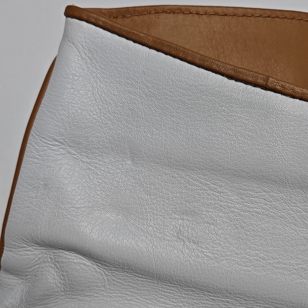 MACADAM CLUTCHES Calfskin White