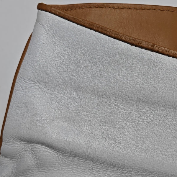 MACADAM CLUTCHES Calfskin White