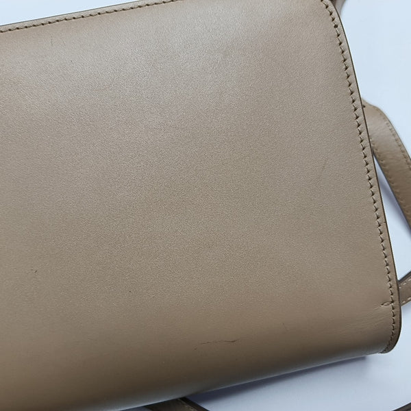 TB Small Calfskin Beige