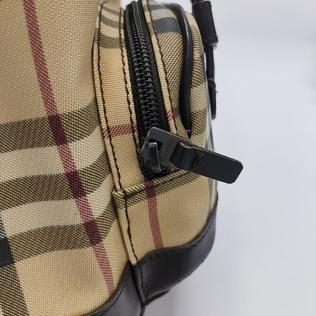 Coated Canvas Backpack Beige