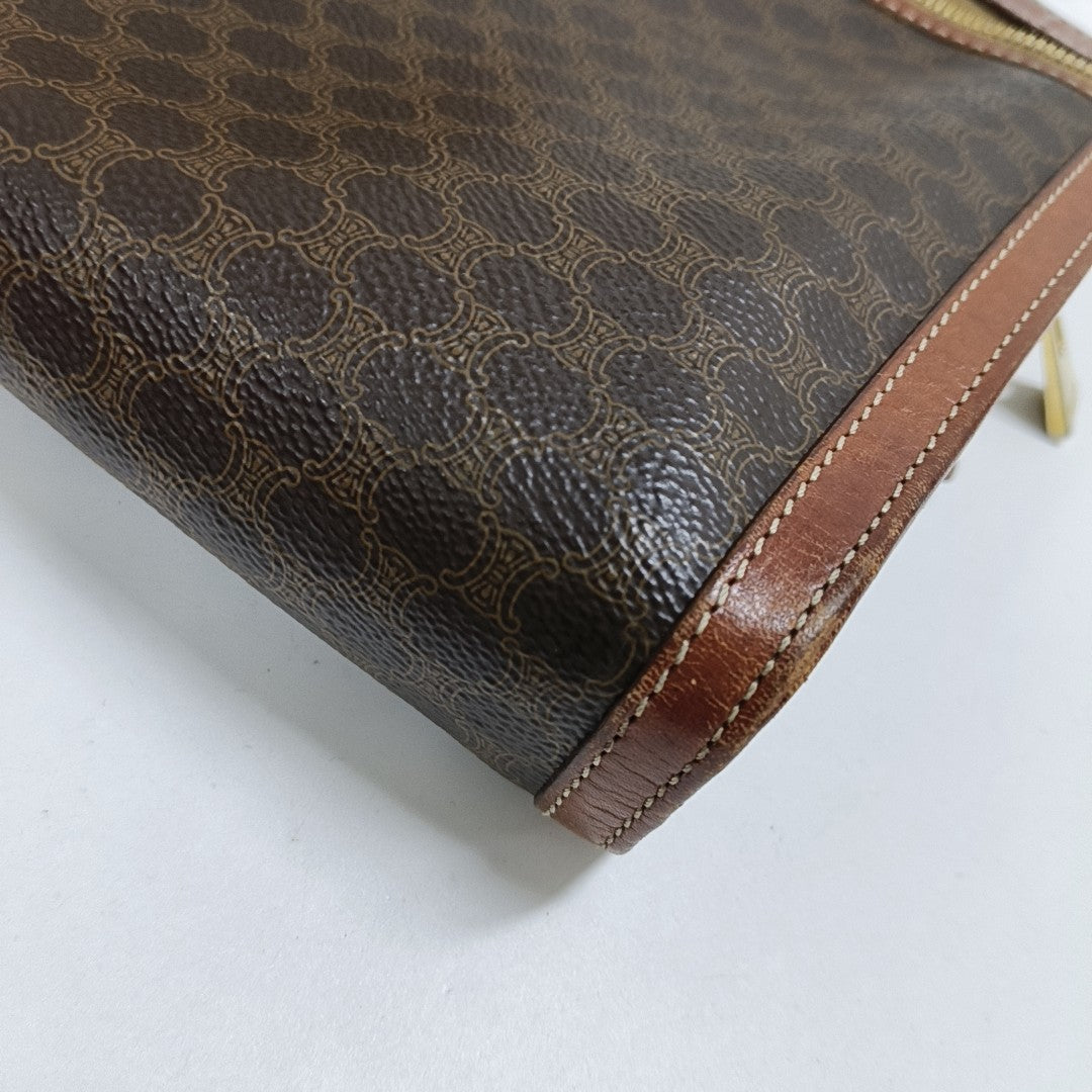 MACADAM CLUTCHES Coated Canvas Brown