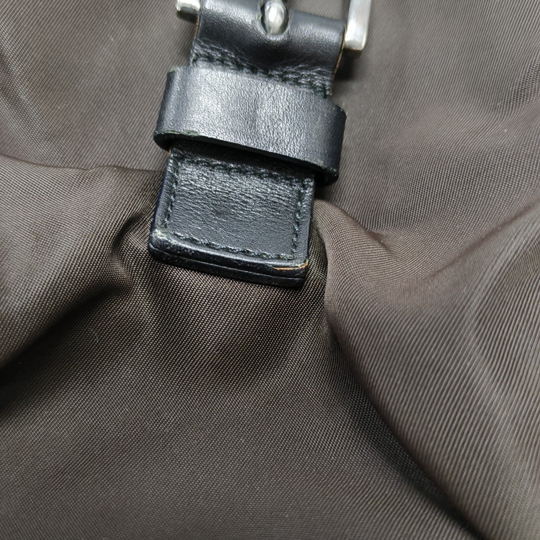 Nylon Shoulder Bag Brown