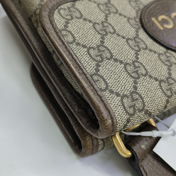 Neo Vintage Small Monogram Coated Canvas Beige
