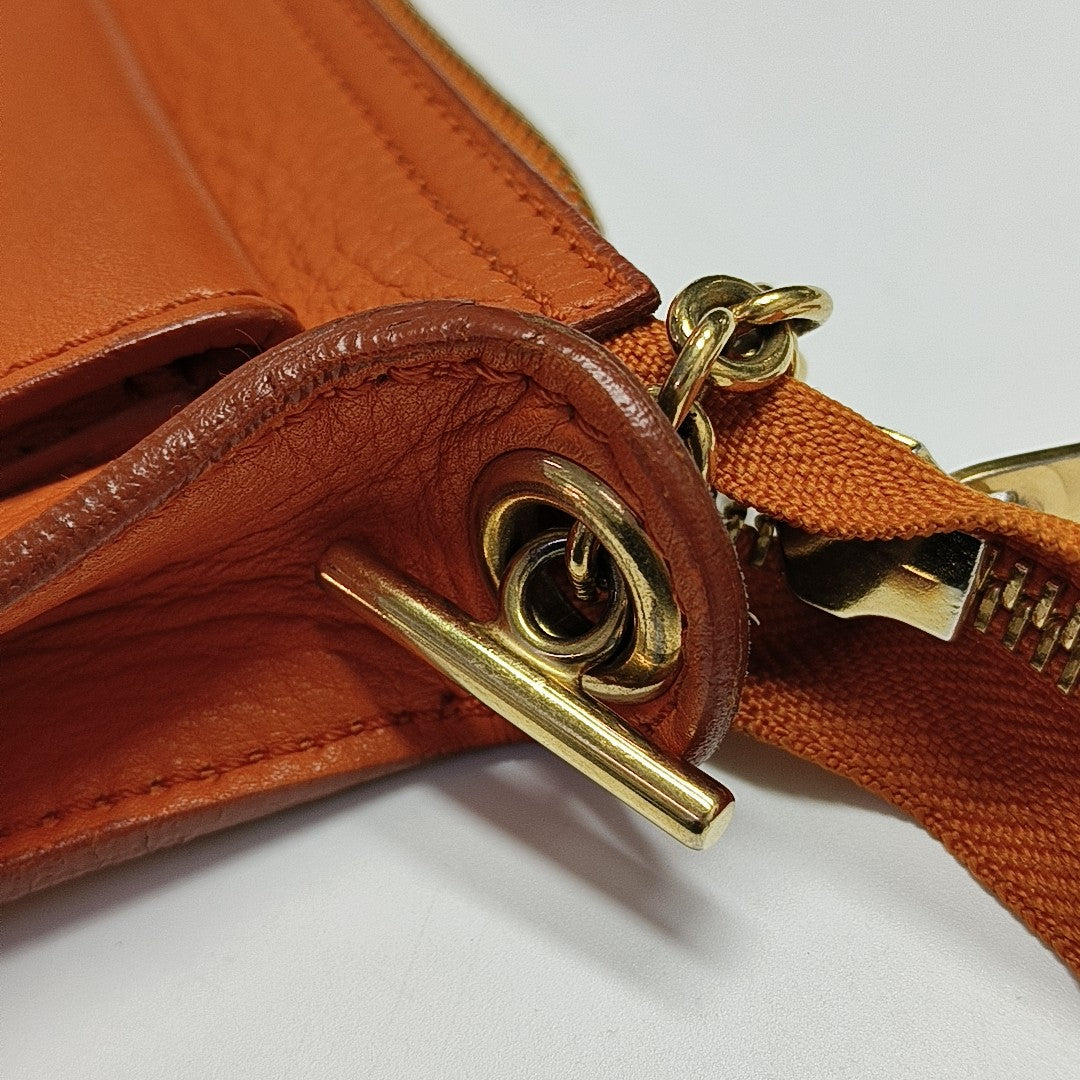 Calfskin Crossbody Bag Orange