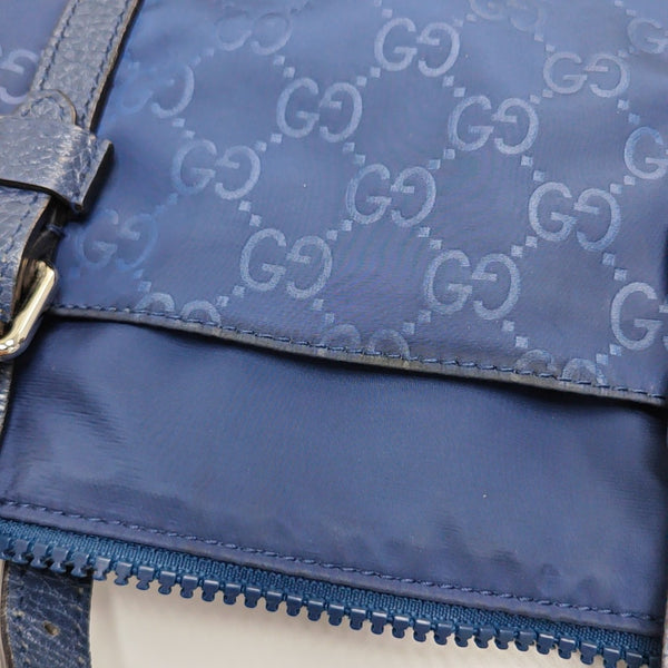 Monogram Nylon Tote Bag Blue
