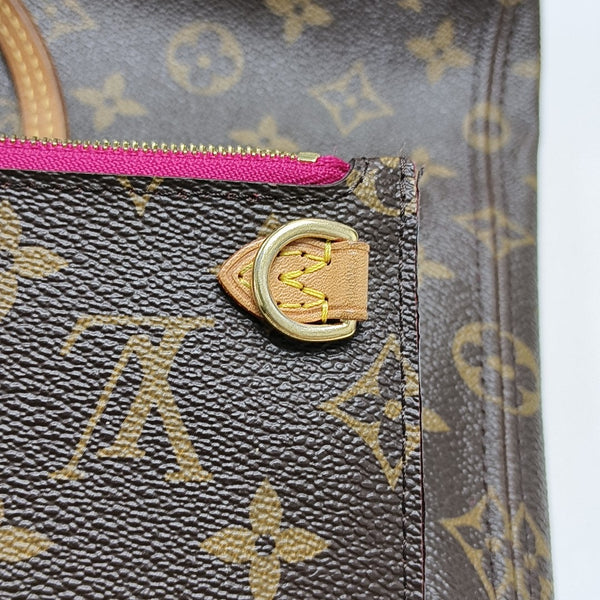 NEVERFULL MM Monogram Coated Canvas Brown