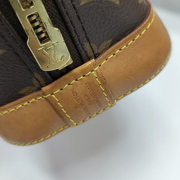ALMA BB Monogram Coated Canvas Brown