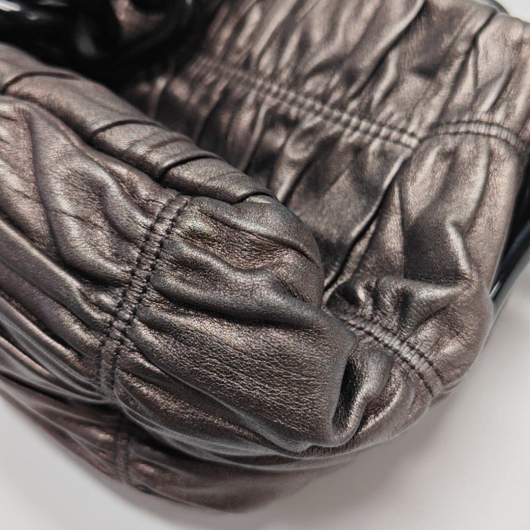 Quilted Lambskin Shoulder Bag Gray